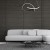 Lampa sufitowa wisząca fale Industrialna Loft CAPPIO BLACK 36W LED ML6771 Milagro 4000K 60cm nowoczesna oprawa oświetleniowa wyginana metal żyrandol czarny czarna zwis Inspiracje Premium