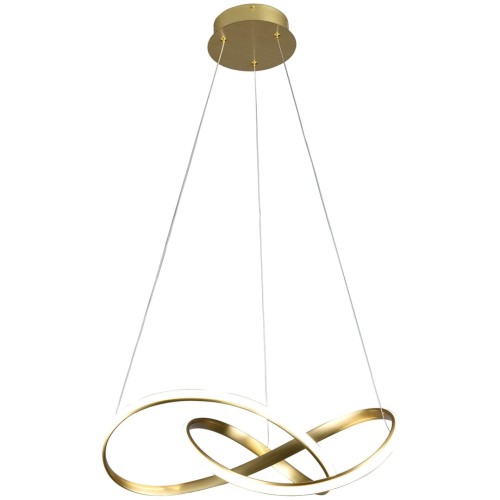 Lampa sufitowa wisząca fale Industrialna Loft CAPPIO GOLD 36W LED ML6772 Milagro 4000K 60cm nowoczesna oprawa oświetleniowa wyginana metal żyrandol złoty złota zwis Inspiracje Premium
