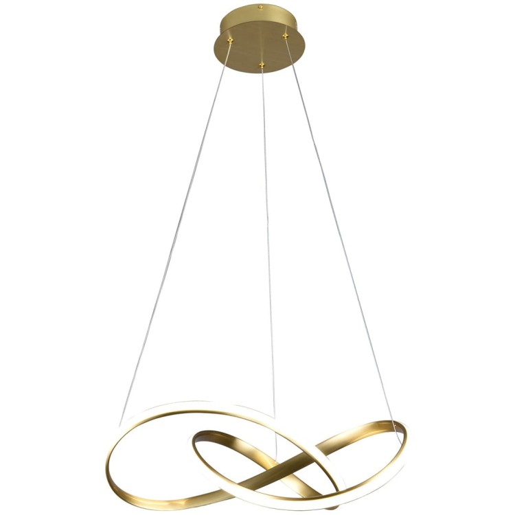 Lampa sufitowa wisząca fale Industrialna Loft CAPPIO GOLD 36W LED ML6772 Milagro 4000K 60cm nowoczesna oprawa oświetleniowa wyginana metal żyrandol złoty złota zwis Inspiracje Premium