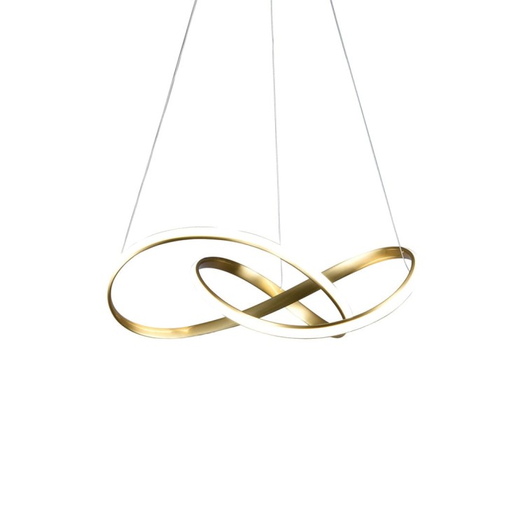 Lampa sufitowa wisząca fale Industrialna Loft CAPPIO GOLD 36W LED ML6772 Milagro 4000K 60cm nowoczesna oprawa oświetleniowa wyginana metal żyrandol złoty złota zwis Inspiracje Premium