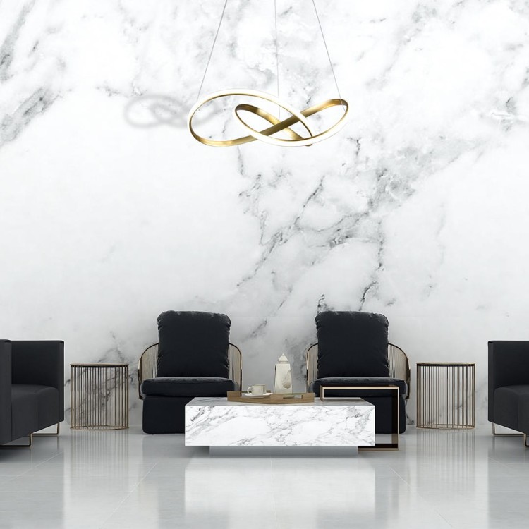 Lampa sufitowa wisząca fale Industrialna Loft CAPPIO GOLD 36W LED ML6772 Milagro 4000K 60cm nowoczesna oprawa oświetleniowa wyginana metal żyrandol złoty złota zwis Inspiracje Premium