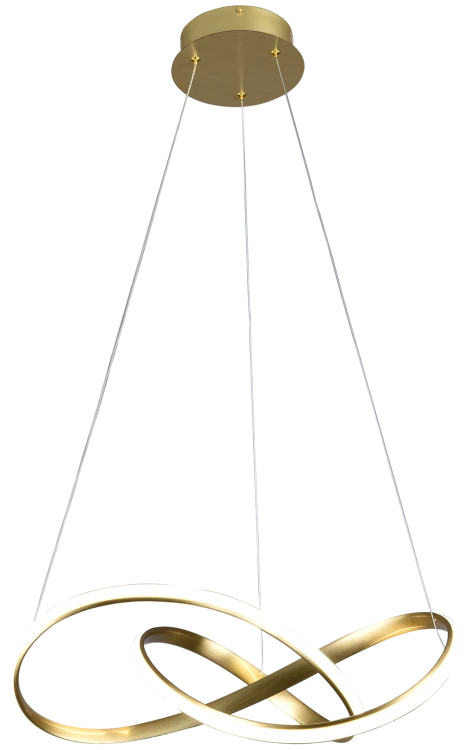 Lampa sufitowa wisząca fale Industrialna Loft CAPPIO GOLD 36W LED ML6772 Milagro 4000K 60cm nowoczesna oprawa oświetleniowa wyginana metal żyrandol złoty złota zwis Inspiracje Premium