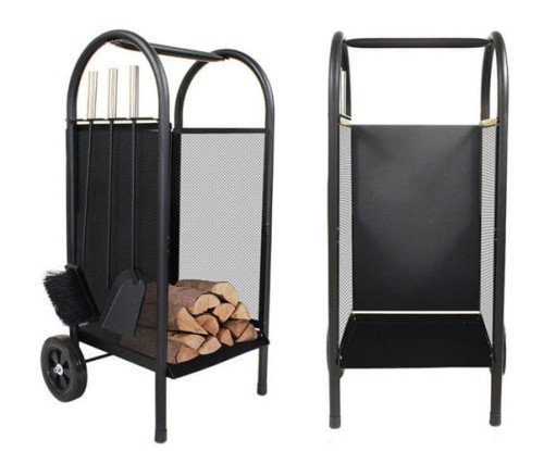 Wózek na drewno kominkowe z przyborami akcesoriami PK002 Kaminer