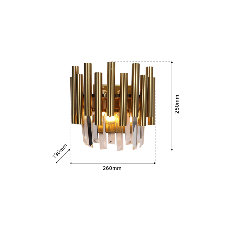 Kinkiet MADISON GOLD 2xE14 ML6937 Milagro