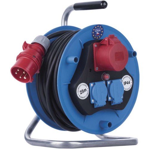 Przedłużacz bębnowy otwarty Siłowy 3 gniazda 25m zwijany 5x1,5 P193250 Emos
