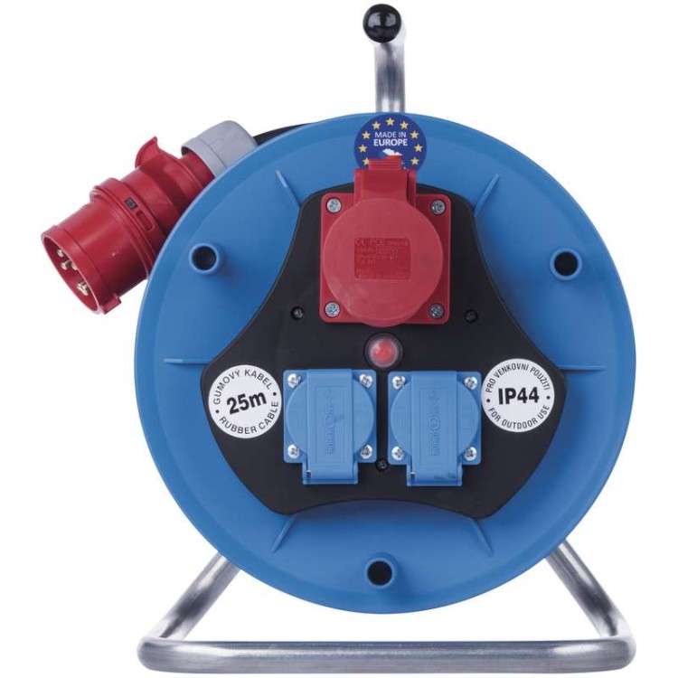 Przedłużacz bębnowy otwarty Siłowy 3 gniazda 25m zwijany 5x1,5 P193250 Emos