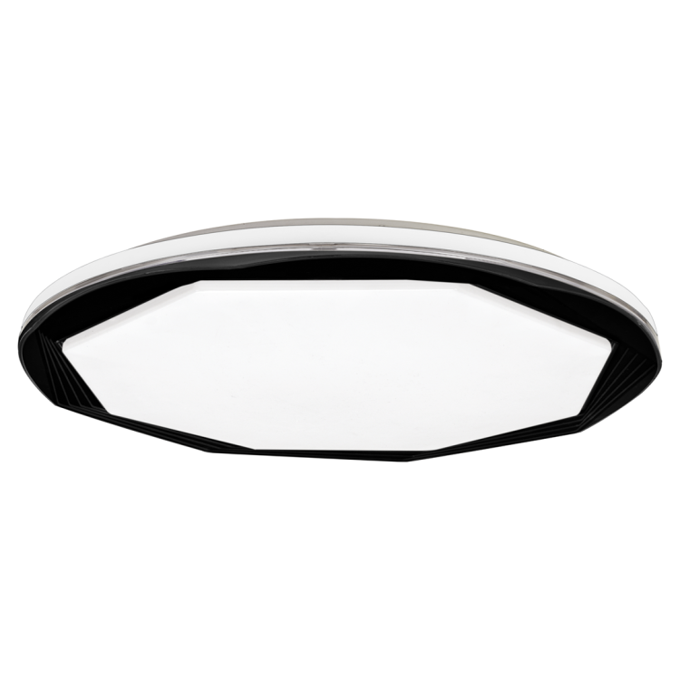 Plafoniera Plafon OPTIMA BLACK 52W LED 480mm ML7053 Milagro z pilotem do salonu sypialni korytarza jadalni oprawa lampa sufitowa nowoczesna oświetleniowa czarny czarna barwa zmienna zimna neutralna biała dzienna Inspiracje Premium