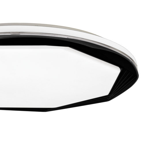 Plafoniera Plafon OPTIMA BLACK 52W LED 480mm ML7053 Milagro z pilotem do salonu sypialni korytarza jadalni oprawa lampa sufitowa nowoczesna oświetleniowa czarny czarna barwa zmienna zimna neutralna biała dzienna Inspiracje Premium