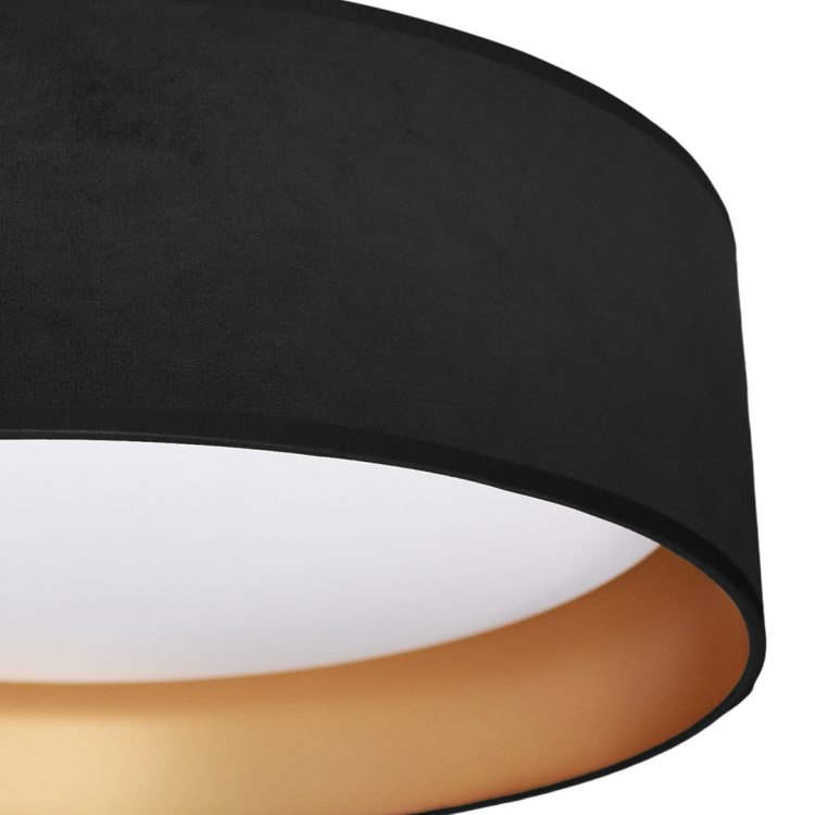 Plafoniera Plafon RONDO BLACK 18W LED ML7070 Milagro do salonu sypialni korytarza jadalni oprawa lampa sufitowa nowoczesna oświetleniowa czarna czarny złota złoty czarno złota barwa neutralna biała dzienna Inspiracje Premium