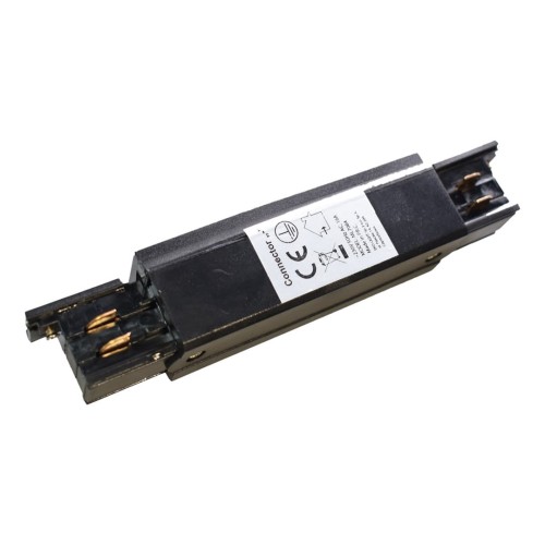 Łącznik Lampy Track Light Czarny 3-obwodowy Typ: Prosty ML7084 Eko-Light na Szynoprzewód 3F do szynoprzewodu