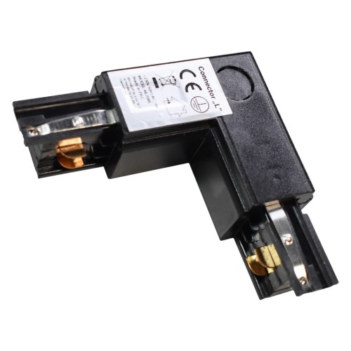 Łącznik Lampy Track Light Czarny 3-obwodowy Typ: LD ML7086 Eko-Light na Szynoprzewód 3F do szynoprzewodu