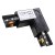 Łącznik Lampy Track Light Czarny 3-obwodowy Typ: LD ML7086 Eko-Light na Szynoprzewód 3F do szynoprzewodu
