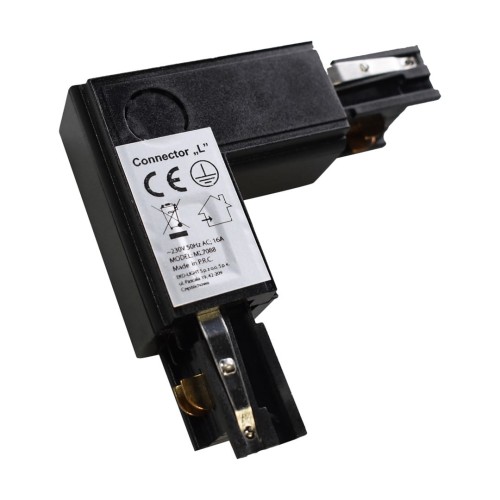 Łącznik Lampy Track Light Czarny 3-obwodowy Typ: LU ML7088 Eko-Light na Szynoprzewód 3F do szynoprzewodu