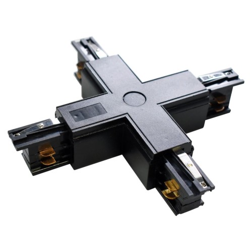 Łącznik Lampy Track Light Czarny 3-obwodowy Typ: + ML7098 Eko-Light na Szynoprzewód 3F do szynoprzewodu