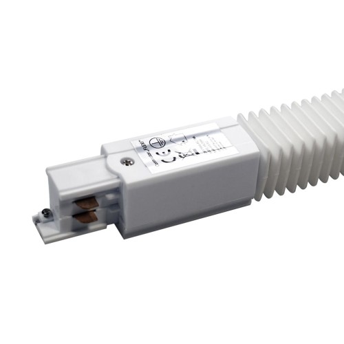 Łącznik Lampy Track Light Biały 3-obwodowy Typ: Flexi ML7099 Eko-Light na Szynoprzewód 3F do szynoprzewodu