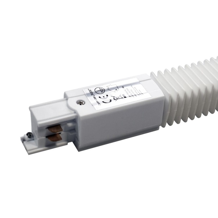 Łącznik Lampy Track Light Biały 3-obwodowy Typ: Flexi ML7099 Eko-Light na Szynoprzewód 3F do szynoprzewodu