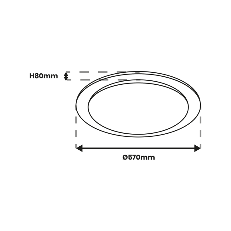 PLAFON ONTARIO 48W LED O570 mm ML7135 Milagro