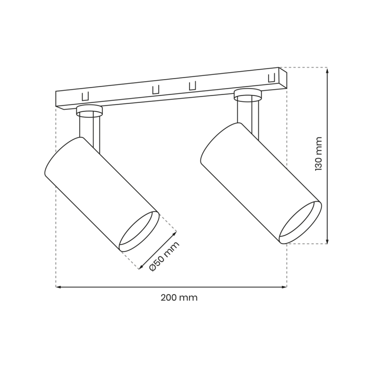 MAGNETIC TRACK 2x10W LED 4000K ML7155 Milagro