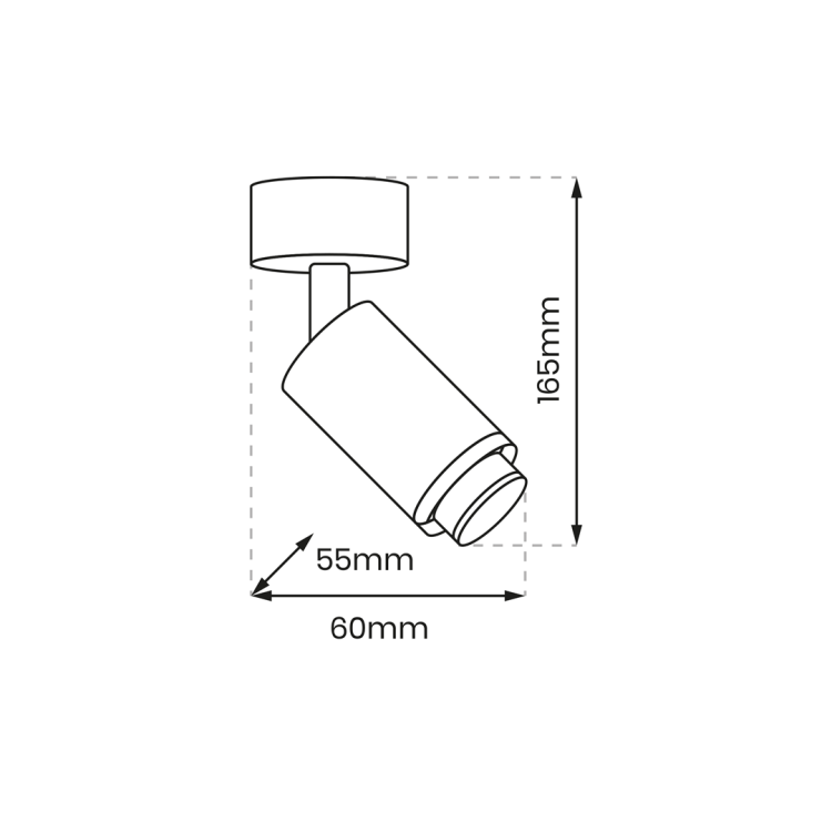 Spot Mica Zoom Biały 1xGU10 ML7372 Milagro