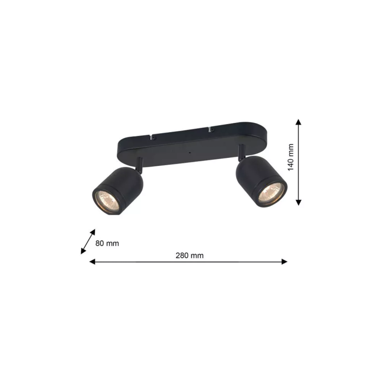 Lampa sufitowa PORTER 2XGU10 IP44 ML7643 Milagro