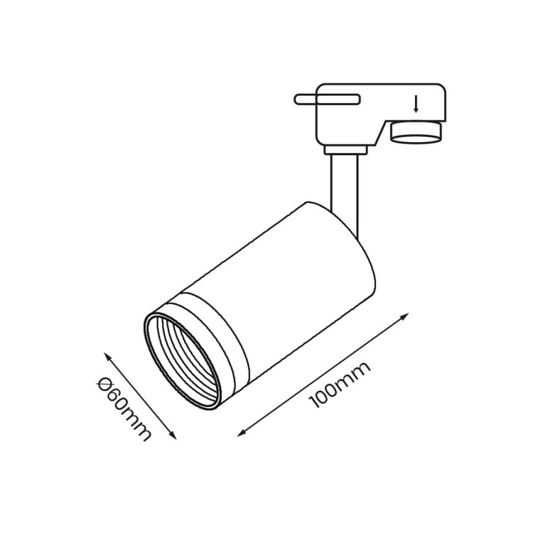 Track Spot Pipe Ring Czarny 1xGU10 ML7669 Milagro