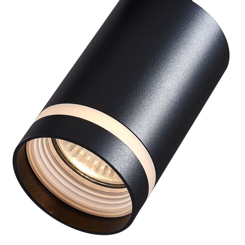 Track Spot Pipe Ring Czarny 1xGU10 - 3-obwodowy ML7671 Milagro