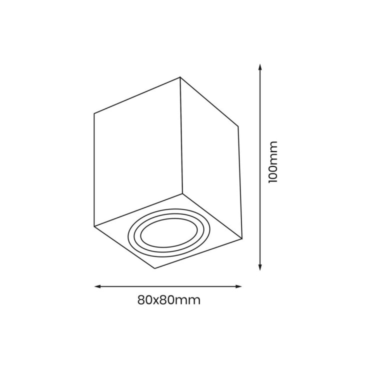 Bima Ring Square Black 1xGU10 ML7685 Eko-Light