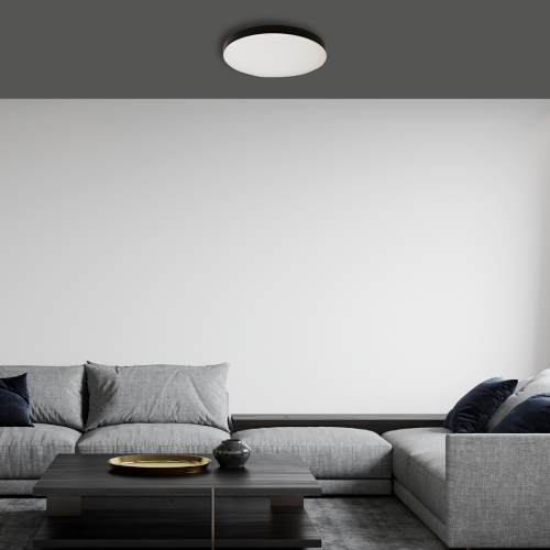 Plafoniera Plafon Łazienkowy MAYA BLACK 15W LED IP44 330mm ML7789 Milagro 33cm do łazienki sypialni korytarza jadalni oprawa lampa sufitowa barwa neutralna biała czarny czarna Inspiracje Premium