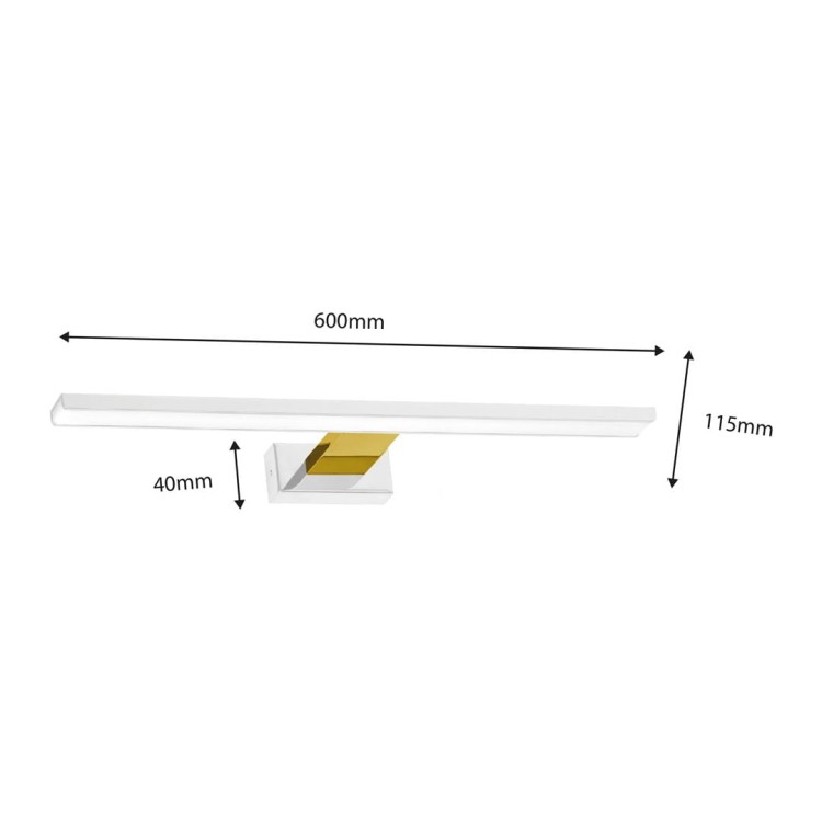 Kinkiet SHINE WHITE/GOLD 60cm 13,8W LED ML7884 Milagro