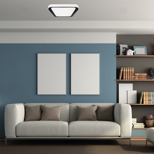 Plafoniera Plafon QUADRO BLACK 38W ML7929 Milagro z pilotem do salonu sypialni korytarza jadalni oprawa lampa sufitowa nowoczesna oświetleniowa czarny czarna barwa zmienna zimna neutralna biała dzienna ciepła Inspiracje Premium