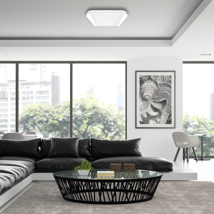 Plafoniera Plafon QUADRO WHITE 66W ML7931 Milagro z pilotem do salonu sypialni korytarza jadalni oprawa lampa sufitowa nowoczesna oświetleniowa biały biała barwa zmienna zimna neutralna biała dzienna ciepła Inspiracje Premium