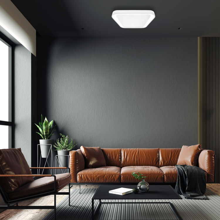 Plafoniera Plafon QUADRO WHITE 66W ML7931 Milagro z pilotem do salonu sypialni korytarza jadalni oprawa lampa sufitowa nowoczesna oświetleniowa biały biała barwa zmienna zimna neutralna biała dzienna ciepła Inspiracje Premium
