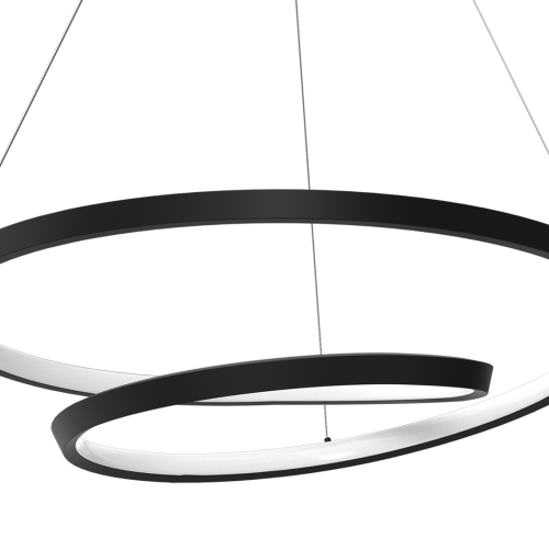 Lampa sufitowa wisząca okrąg koło Industrialna Loft LUCERO BLACK 48W LED ML7948 Milagro 4000K 50cm nowoczesna oprawa oświetleniowa okrągła metal żyrandol czarny czarna zwis Inspiracje Premium