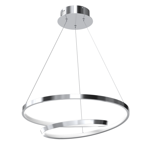 Lampa sufitowa wisząca okrąg koło Industrialna Loft LUCERO CHROME 48W LED ML7949 Milagro 4000K 50cm nowoczesna oprawa oświetleniowa okrągła metal żyrandol chrom zwis Inspiracje Premium
