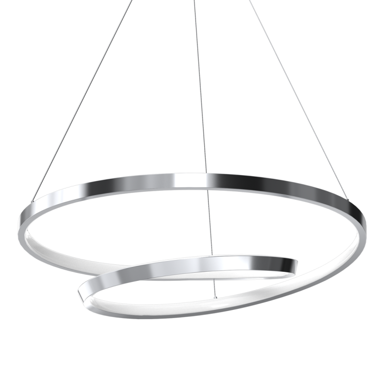 Lampa sufitowa wisząca okrąg koło Industrialna Loft LUCERO CHROME 48W LED ML7949 Milagro 4000K 50cm nowoczesna oprawa oświetleniowa okrągła metal żyrandol chrom zwis Inspiracje Premium