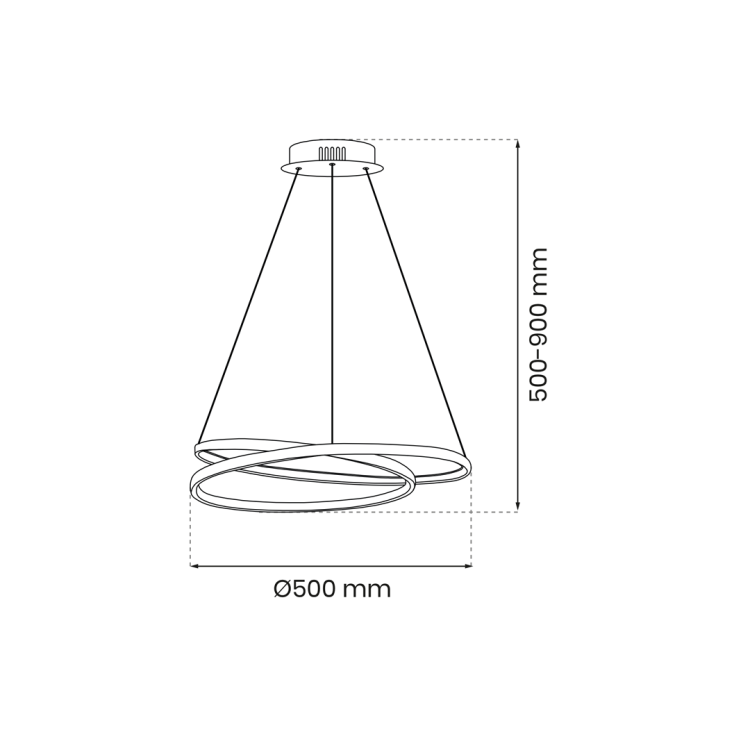 Lampa sufitowa wisząca okrąg koło Industrialna Loft LUCERO CHROME 48W LED ML7949 Milagro 4000K 50cm nowoczesna oprawa oświetleniowa okrągła metal żyrandol chrom zwis Inspiracje Premium