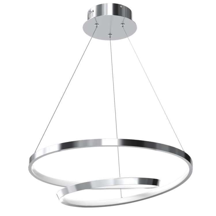 Lampa sufitowa wisząca okrąg koło Industrialna Loft LUCERO CHROME 48W LED ML7949 Milagro 4000K 50cm nowoczesna oprawa oświetleniowa okrągła metal żyrandol chrom zwis Inspiracje Premium