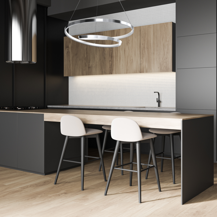 Lampa sufitowa wisząca okrąg koło Industrialna Loft LUCERO CHROME 48W LED ML7949 Milagro 4000K 50cm nowoczesna oprawa oświetleniowa okrągła metal żyrandol chrom zwis Inspiracje Premium