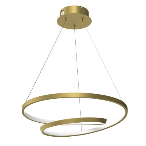 Lampa sufitowa wisząca okrąg koło Industrialna Loft LUCERO GOLD 48W LED ML7950 Milagro 4000K 50cm nowoczesna oprawa oświetleniowa okrągła metal żyrandol złoty złota zwis Inspiracje Premium