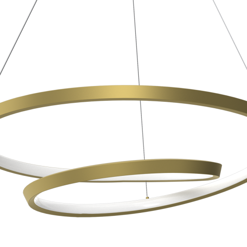 Lampa sufitowa wisząca okrąg koło Industrialna Loft LUCERO GOLD 48W LED ML7950 Milagro 4000K 50cm nowoczesna oprawa oświetleniowa okrągła metal żyrandol złoty złota zwis Inspiracje Premium