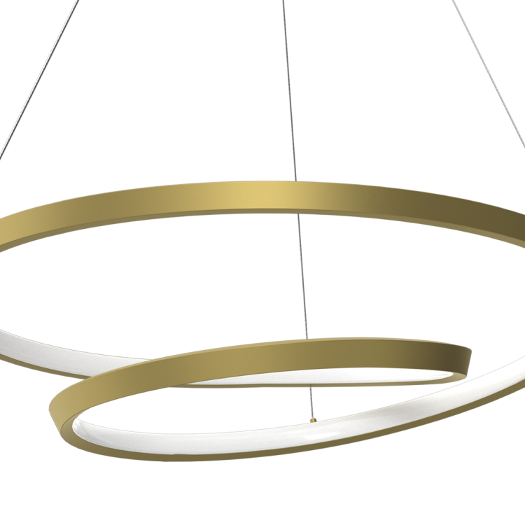 Lampa sufitowa wisząca okrąg koło Industrialna Loft LUCERO GOLD 48W LED ML7950 Milagro 4000K 50cm nowoczesna oprawa oświetleniowa okrągła metal żyrandol złoty złota zwis Inspiracje Premium