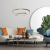 Lampa sufitowa wisząca okrąg koło Industrialna Loft LUCERO GOLD 48W LED ML7950 Milagro 4000K 50cm nowoczesna oprawa oświetleniowa okrągła metal żyrandol złoty złota zwis Inspiracje Premium
