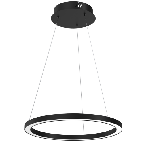 Lampa sufitowa wisząca okrąg koło Industrialna Loft GALAXIA BLACK 26W LED ML8420 Milagro 3500K nowoczesna oprawa oświetleniowa okrągła metal żyrandol czarny czarna zwis Inspiracje Premium