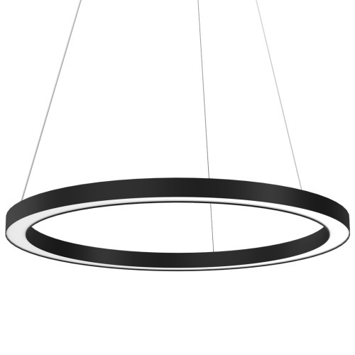 Lampa sufitowa wisząca okrąg koło Industrialna Loft GALAXIA BLACK 26W LED ML8420 Milagro 3500K nowoczesna oprawa oświetleniowa okrągła metal żyrandol czarny czarna zwis Inspiracje Premium