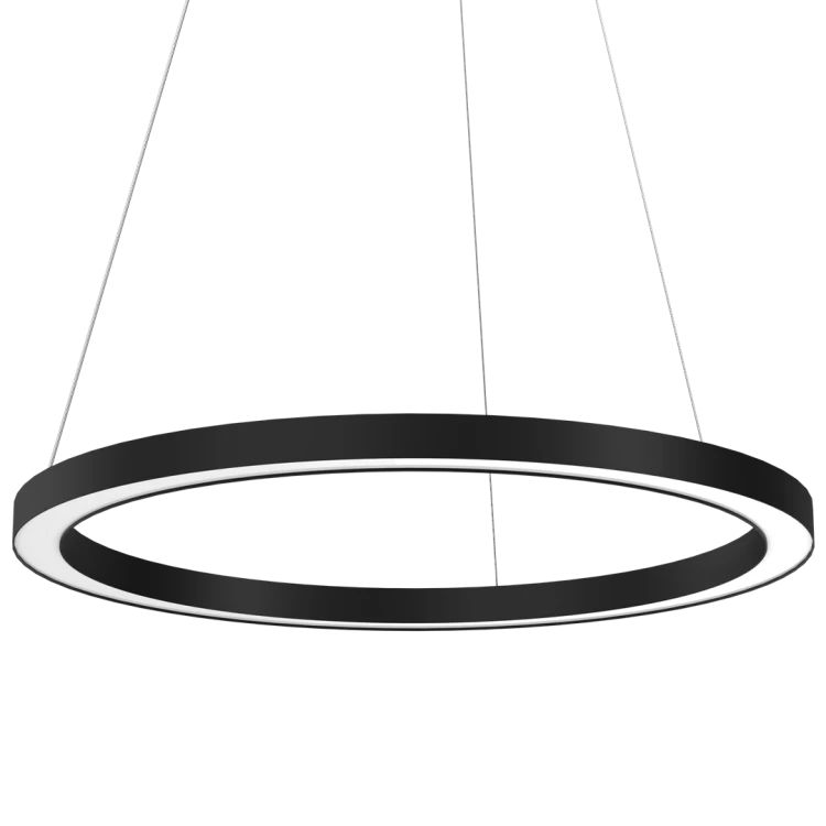 Lampa sufitowa wisząca okrąg koło Industrialna Loft GALAXIA BLACK 26W LED ML8420 Milagro 3500K nowoczesna oprawa oświetleniowa okrągła metal żyrandol czarny czarna zwis Inspiracje Premium