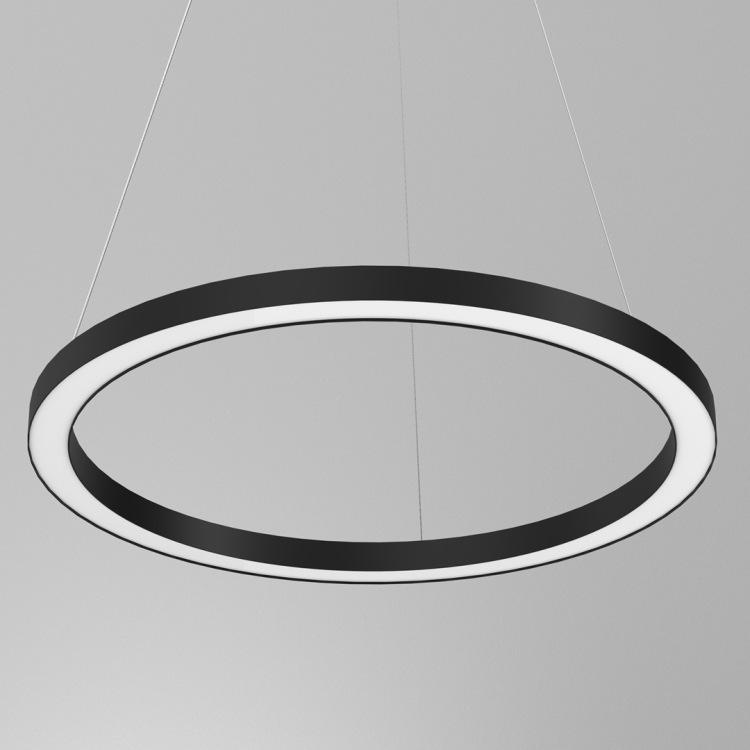 Lampa sufitowa wisząca okrąg koło Industrialna Loft GALAXIA BLACK 26W LED ML8420 Milagro 3500K nowoczesna oprawa oświetleniowa okrągła metal żyrandol czarny czarna zwis Inspiracje Premium