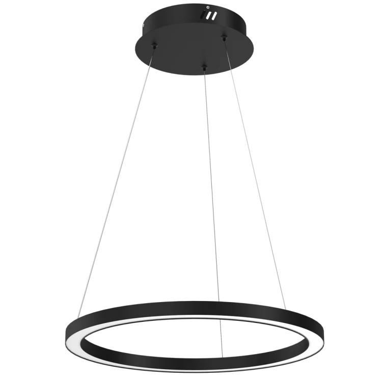 Lampa sufitowa wisząca okrąg koło Industrialna Loft GALAXIA BLACK 26W LED ML8420 Milagro 3500K nowoczesna oprawa oświetleniowa okrągła metal żyrandol czarny czarna zwis Inspiracje Premium