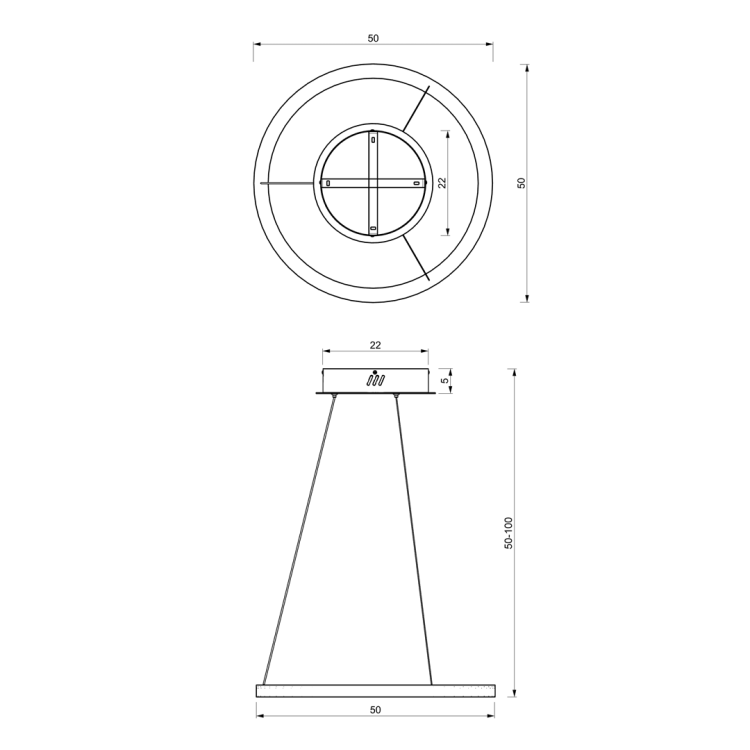 Lampa sufitowa wisząca okrąg koło Industrialna Loft GALAXIA GOLD 26W LED ML8421 Milagro 3500K nowoczesna oprawa oświetleniowa okrągła metal żyrandol złoty złota zwis Inspiracje Premium