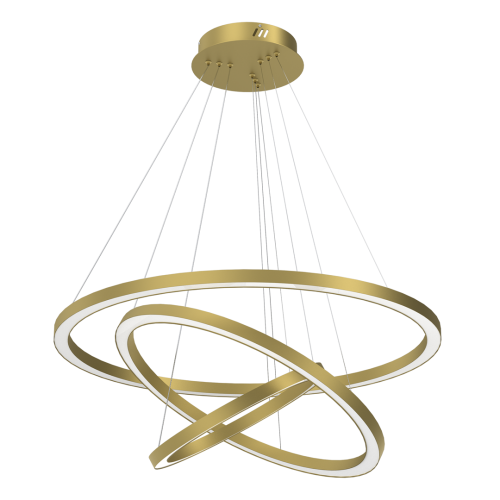 Lampa sufitowa wisząca okrąg koło Industrialna Loft GALAXIA GOLD 85W LED ML8425 Milagro 3500K nowoczesna oprawa oświetleniowa okrągła metal żyrandol złoty złota zwis Inspiracje Premium