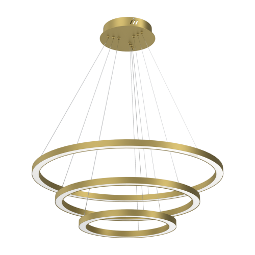 Lampa sufitowa wisząca okrąg koło Industrialna Loft GALAXIA GOLD 85W LED ML8425 Milagro 3500K nowoczesna oprawa oświetleniowa okrągła metal żyrandol złoty złota zwis Inspiracje Premium